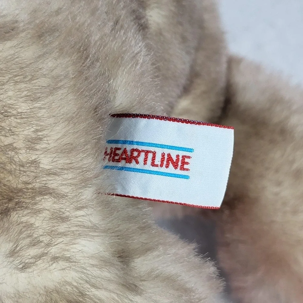 Vintage 1990 Hallmark Hartline Stuffed Plush Animal Blue Eyes Kitty‎ Cat
